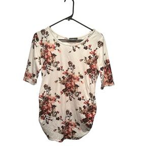 Duetime Floral Print Maternity Top